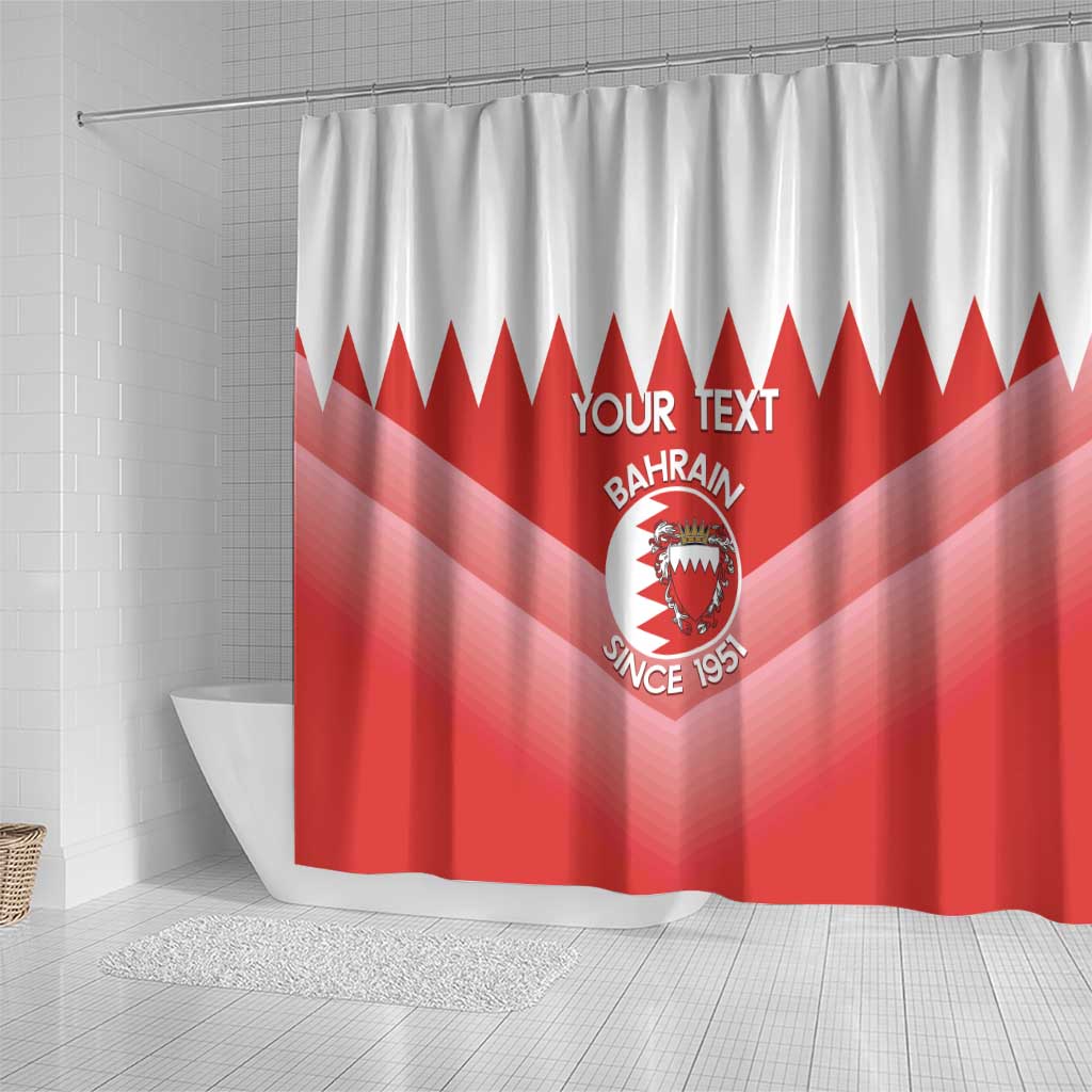 Custom Bahrain Football Shower Curtain Muharabi Dilmun Sporty Style