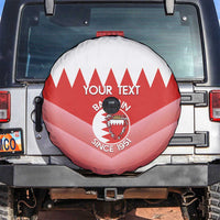 Custom Bahrain Football Spare Tire Cover Muharabi Dilmun Sporty Style - Wonder Print Shop