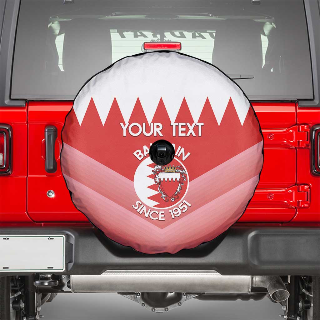 Custom Bahrain Football Spare Tire Cover Muharabi Dilmun Sporty Style - Wonder Print Shop