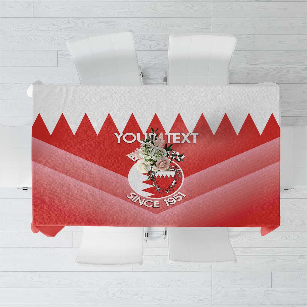 Custom Bahrain Football Tablecloth Muharabi Dilmun Sporty Style - Wonder Print Shop
