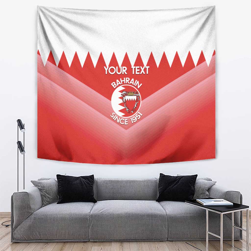 Custom Bahrain Football Tapestry Muharabi Dilmun Sporty Style - Wonder Print Shop