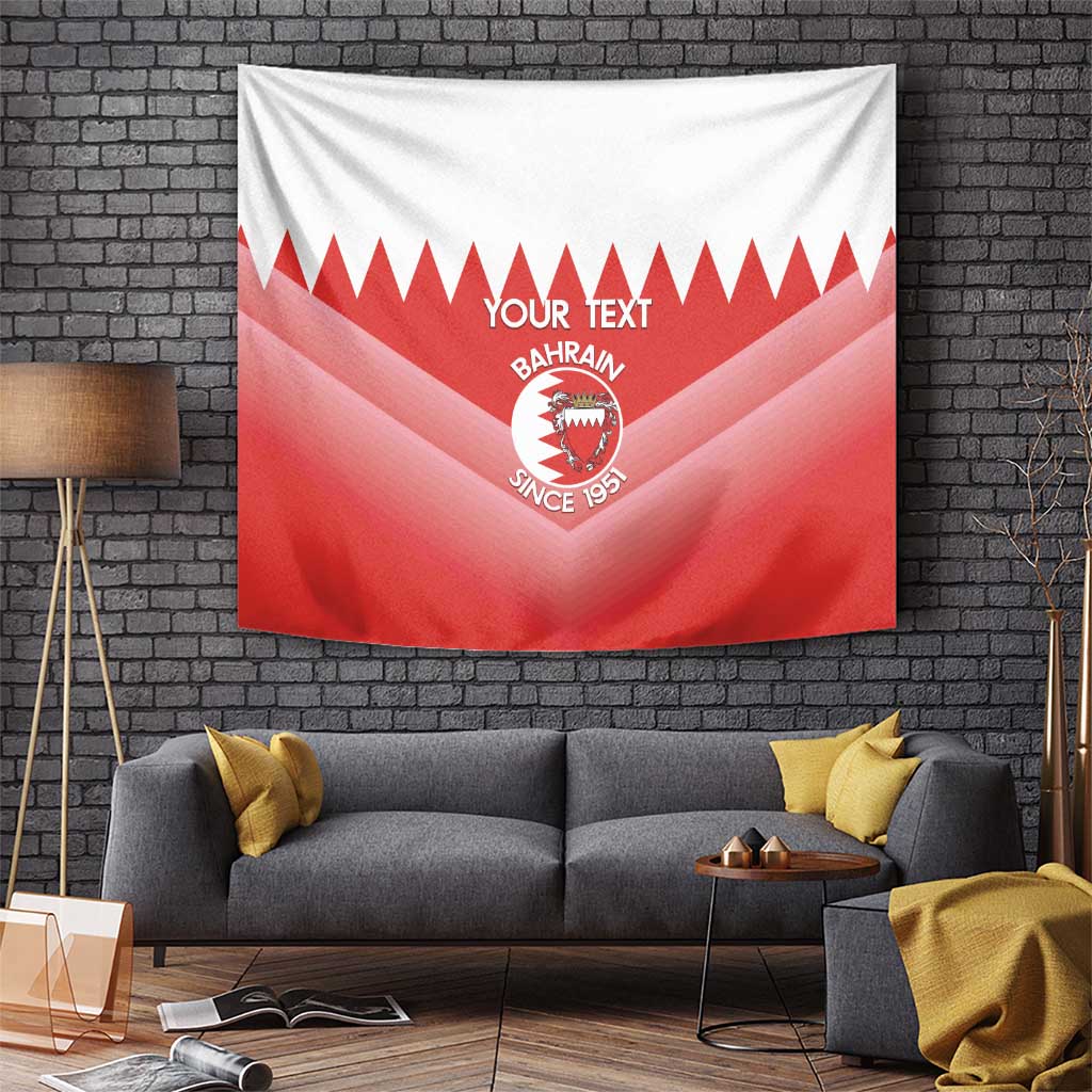 Custom Bahrain Football Tapestry Muharabi Dilmun Sporty Style - Wonder Print Shop