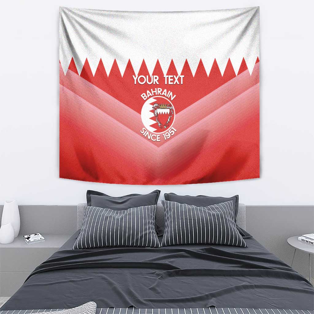 Custom Bahrain Football Tapestry Muharabi Dilmun Sporty Style - Wonder Print Shop