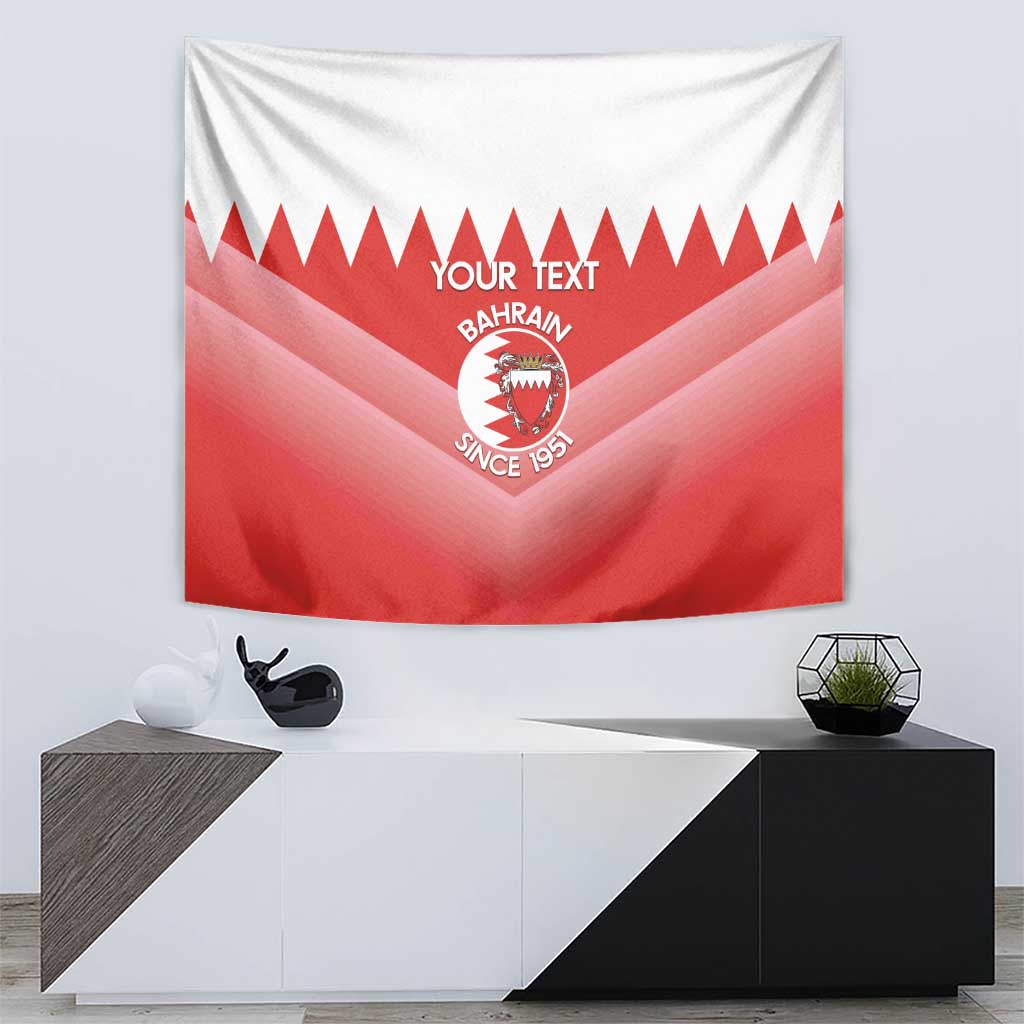 Custom Bahrain Football Tapestry Muharabi Dilmun Sporty Style - Wonder Print Shop