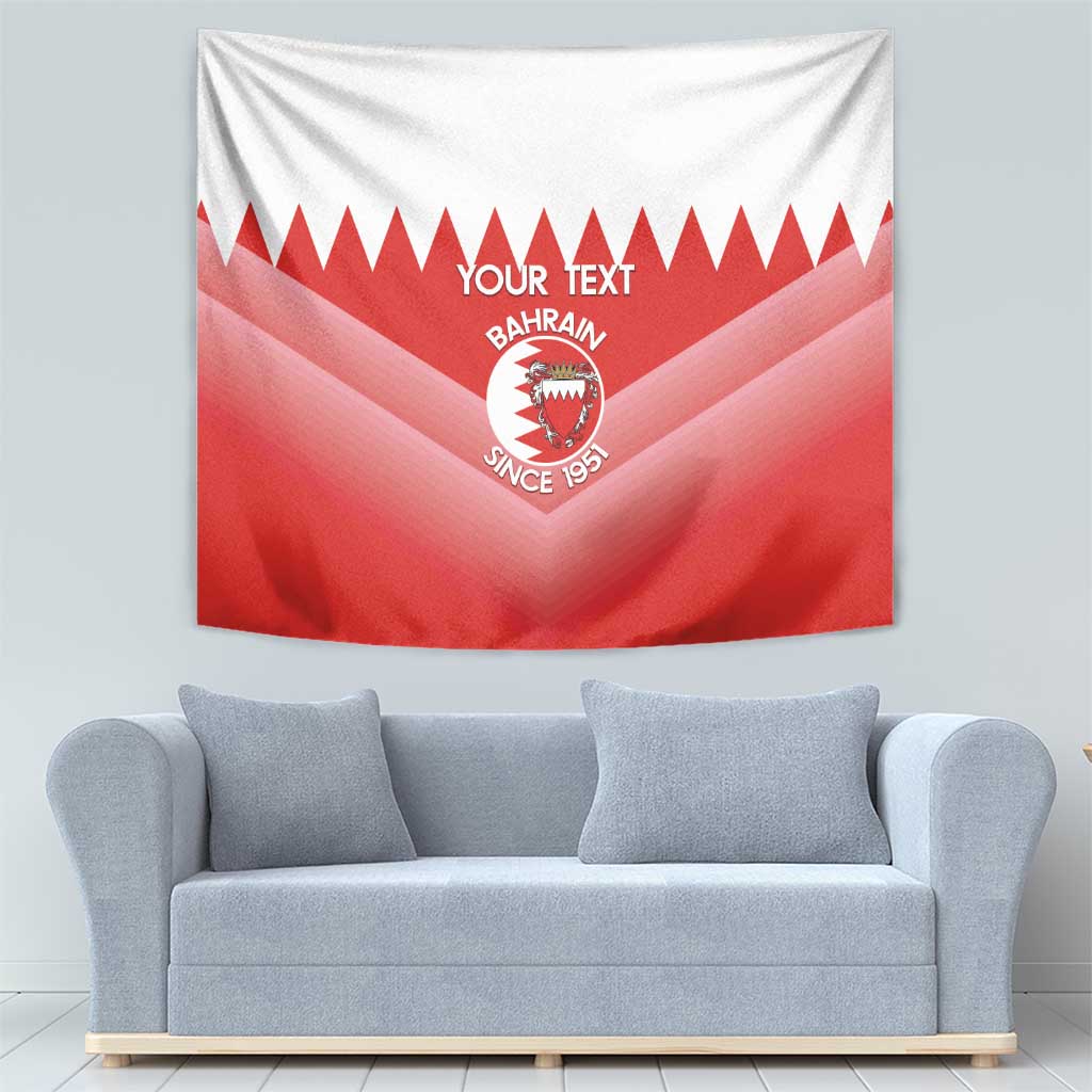 Custom Bahrain Football Tapestry Muharabi Dilmun Sporty Style - Wonder Print Shop