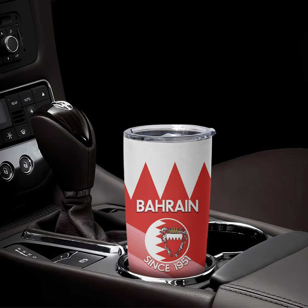 Custom Bahrain Football Tumbler Cup Muharabi Dilmun Sporty Style - Wonder Print Shop