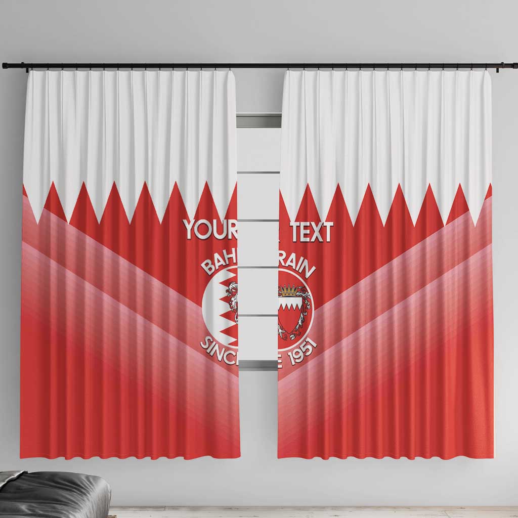 Custom Bahrain Football Window Curtain Muharabi Dilmun Sporty Style - Wonder Print Shop