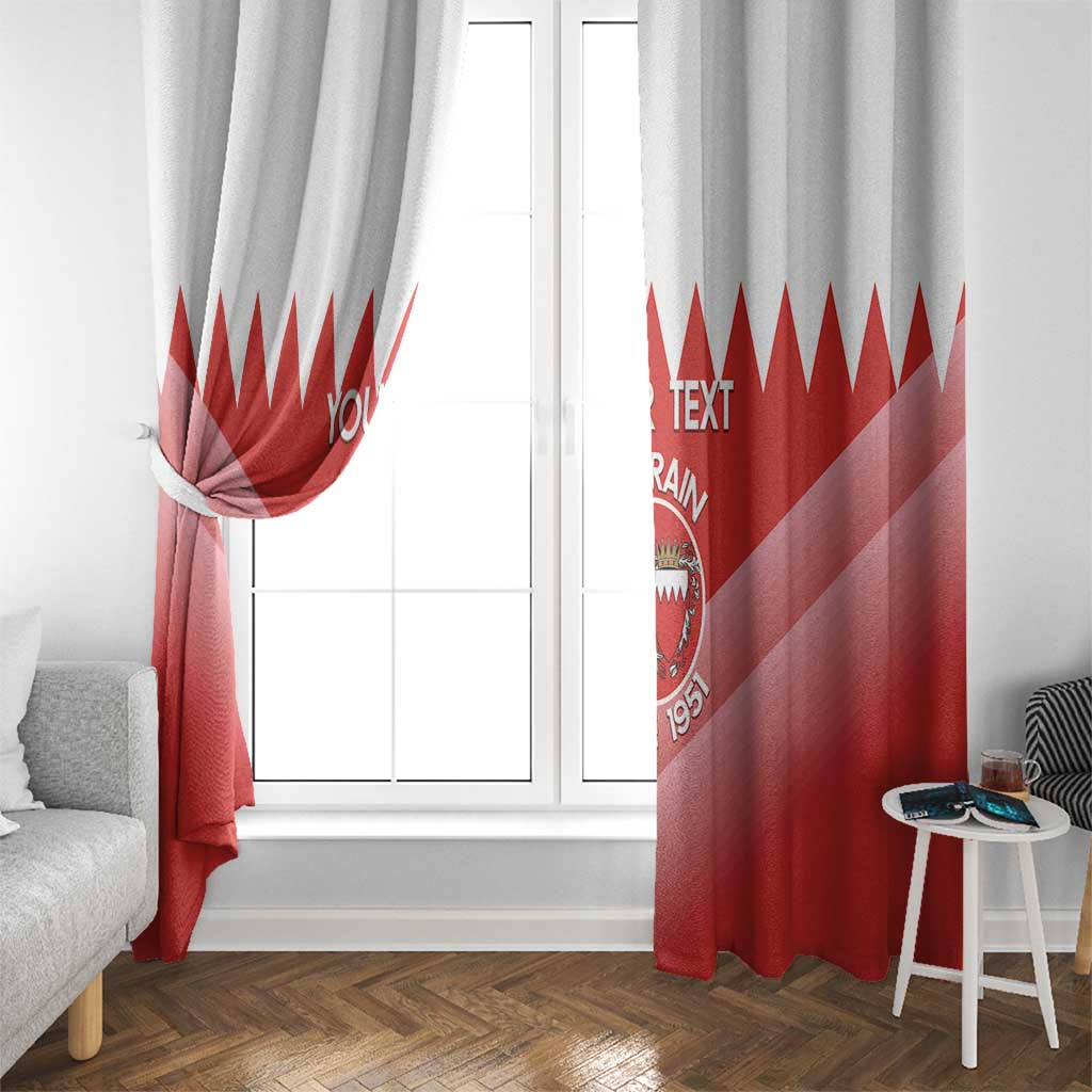 Custom Bahrain Football Window Curtain Muharabi Dilmun Sporty Style - Wonder Print Shop