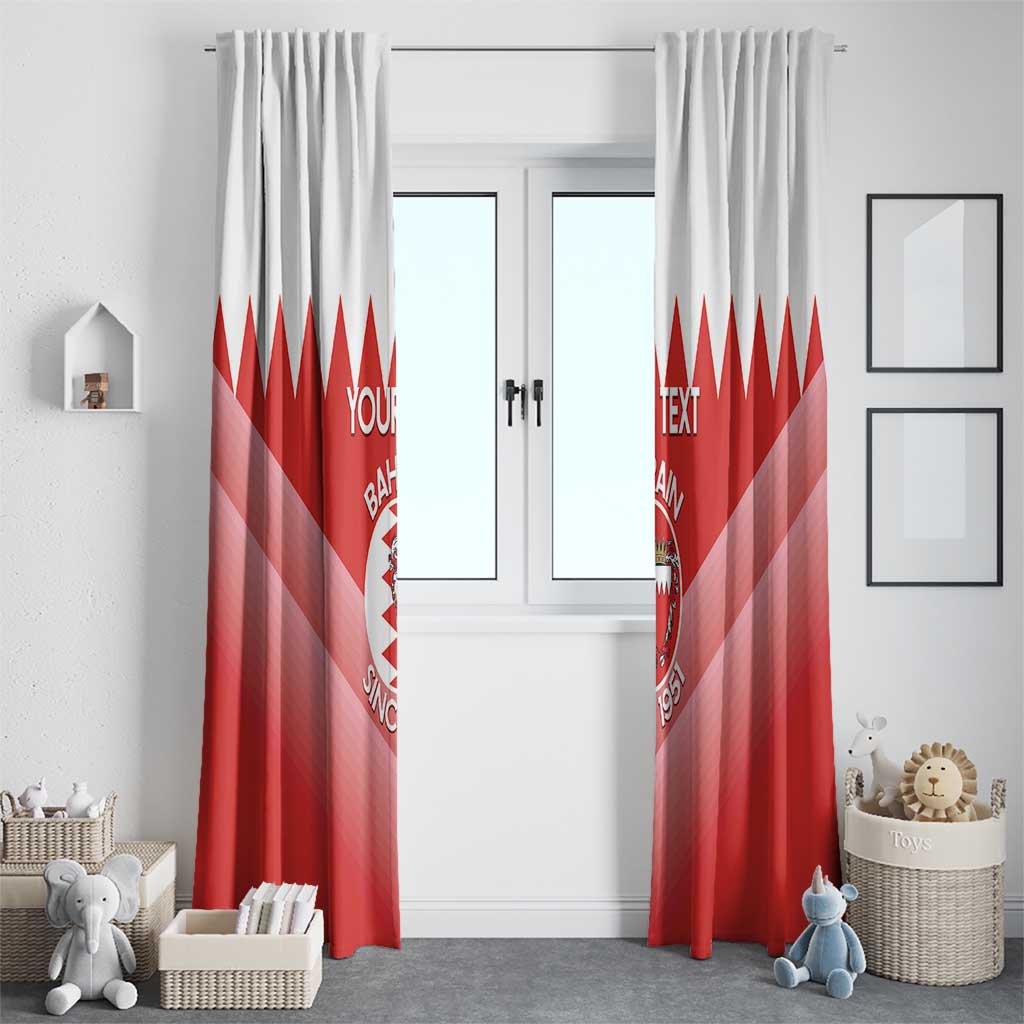 Custom Bahrain Football Window Curtain Muharabi Dilmun Sporty Style - Wonder Print Shop