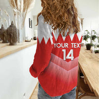 Custom Bahrain Football Women Casual Shirt Muharabi Dilmun Sporty Style - Wonder Print Shop
