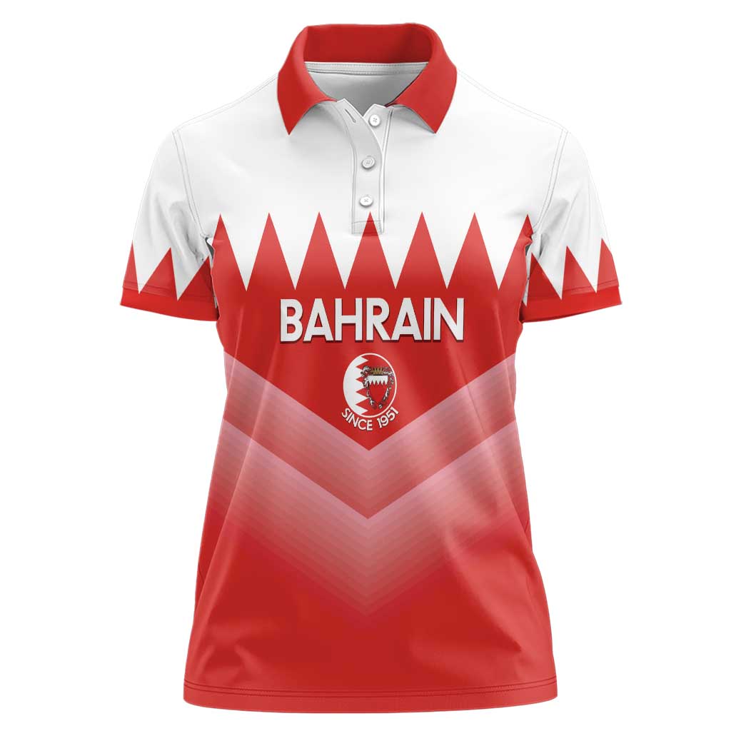Custom Bahrain Football Women Polo Shirt Muharabi Dilmun Sporty Style - Wonder Print Shop