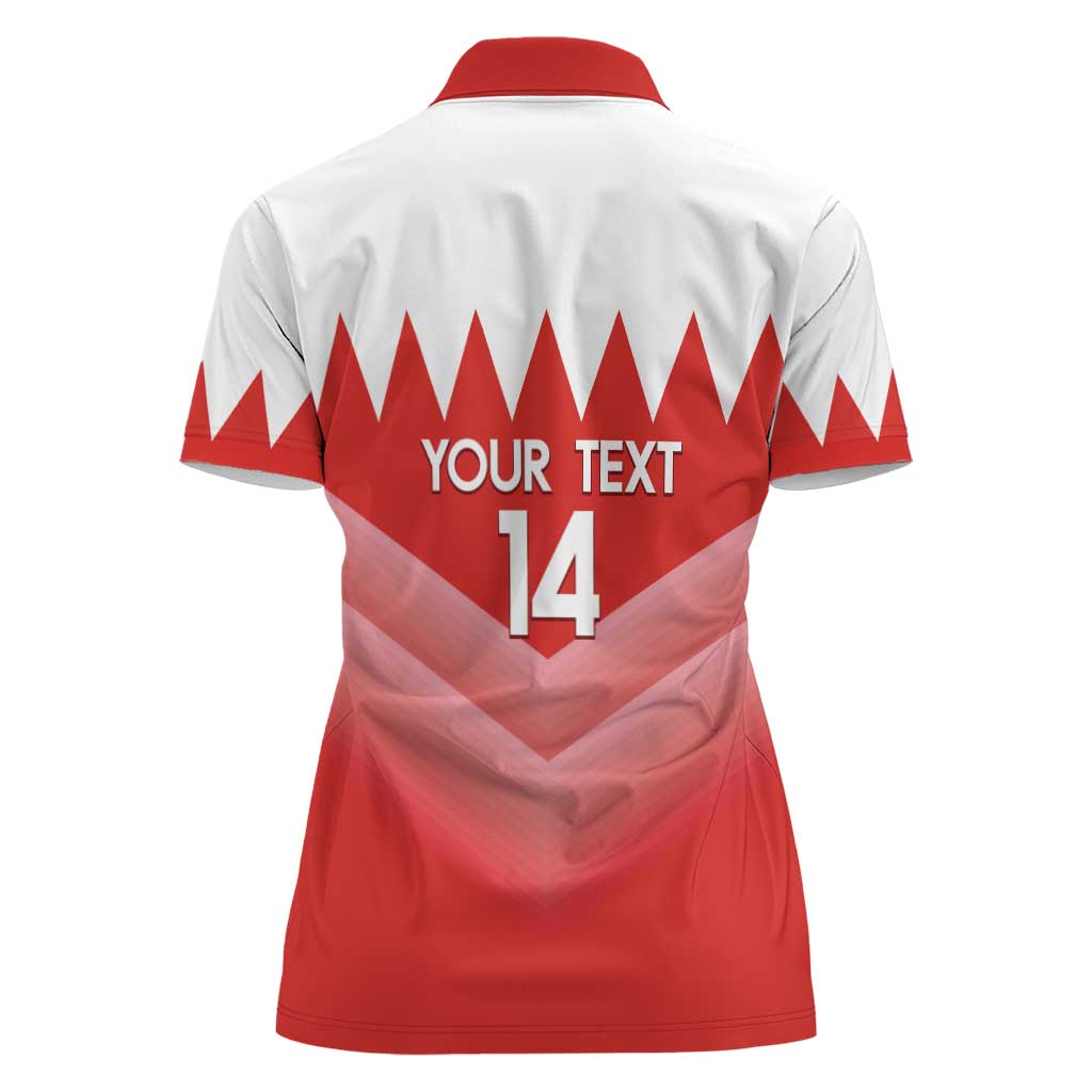 Custom Bahrain Football Women Polo Shirt Muharabi Dilmun Sporty Style - Wonder Print Shop