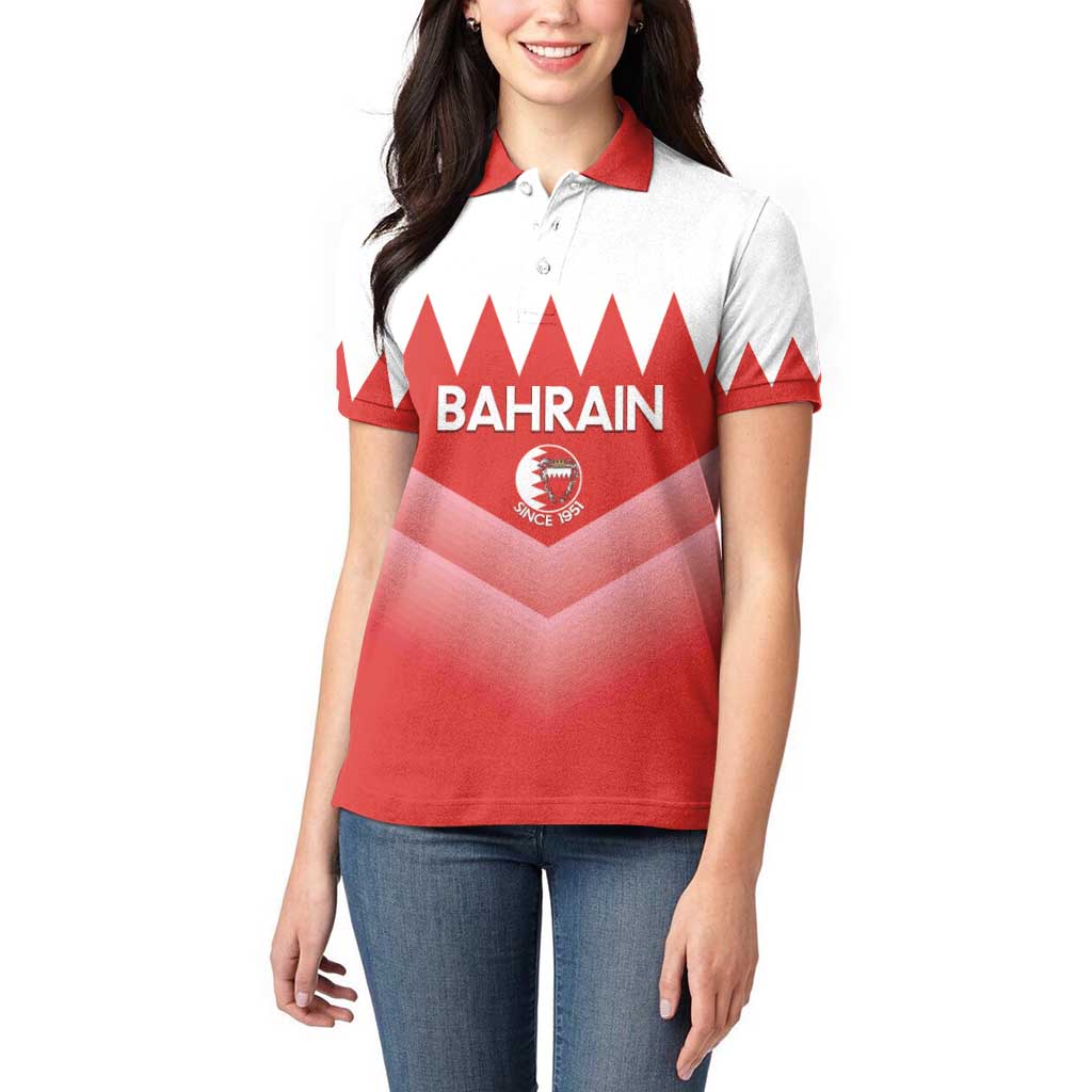 Custom Bahrain Football Women Polo Shirt Muharabi Dilmun Sporty Style - Wonder Print Shop