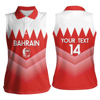 Custom Bahrain Football Women Sleeveless Polo Shirt Muharabi Dilmun Sporty Style - Wonder Print Shop