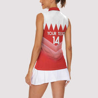 Custom Bahrain Football Women Sleeveless Polo Shirt Muharabi Dilmun Sporty Style - Wonder Print Shop