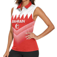 Custom Bahrain Football Women Sleeveless Polo Shirt Muharabi Dilmun Sporty Style - Wonder Print Shop