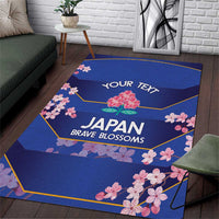 Custom Japan Rugby Area Rug Go Brave Blossoms - Wonder Print Shop