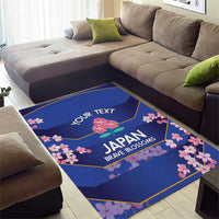 Custom Japan Rugby Area Rug Go Brave Blossoms - Wonder Print Shop
