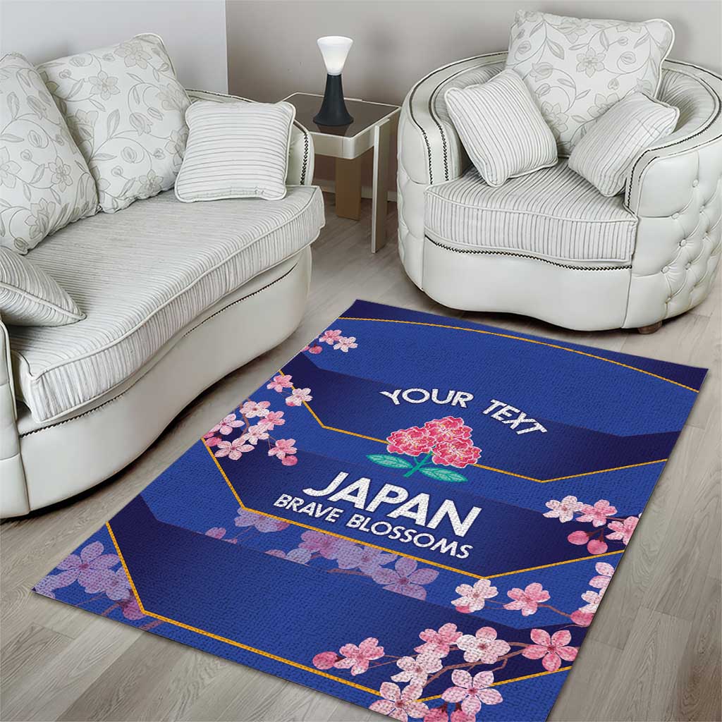 Custom Japan Rugby Area Rug Go Brave Blossoms - Wonder Print Shop