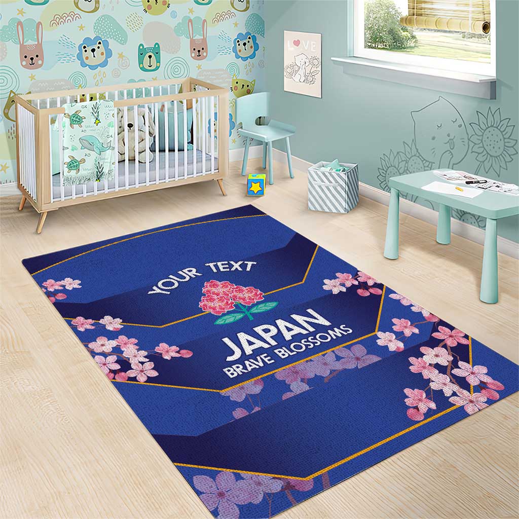 Custom Japan Rugby Area Rug Go Brave Blossoms - Wonder Print Shop