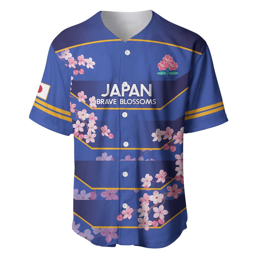 Custom Japan Rugby Baseball Jersey Go Brave Blossoms - Wonder Print Shop