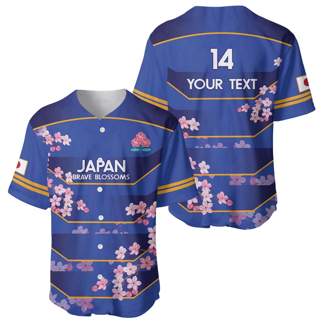 Custom Japan Rugby Baseball Jersey Go Brave Blossoms - Wonder Print Shop