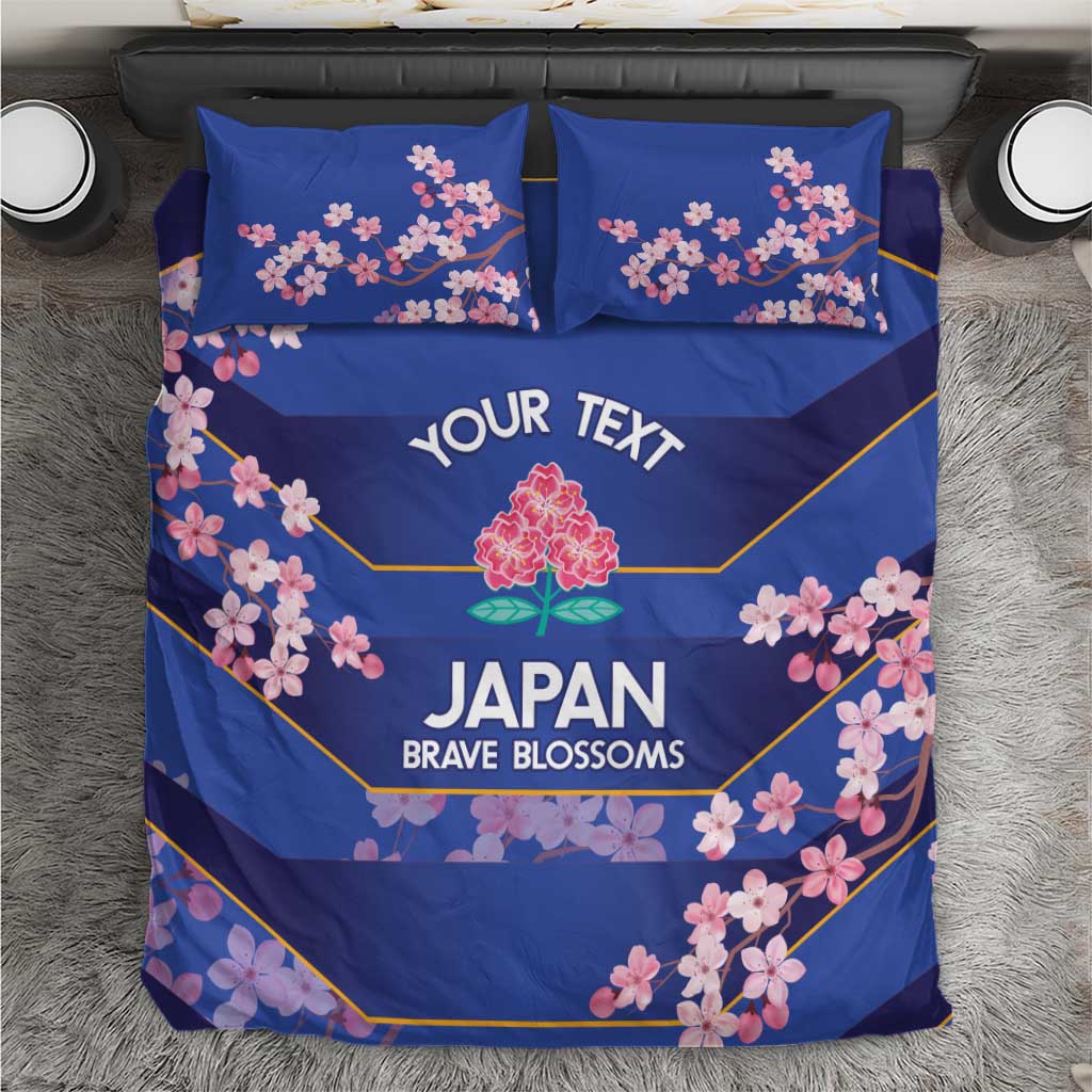 Custom Japan Rugby Bedding Set Go Brave Blossoms - Wonder Print Shop