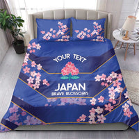 Custom Japan Rugby Bedding Set Go Brave Blossoms - Wonder Print Shop