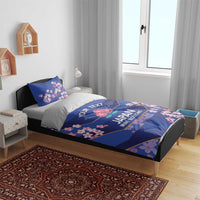 Custom Japan Rugby Bedding Set Go Brave Blossoms - Wonder Print Shop