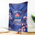 Custom Japan Rugby Blanket Go Brave Blossoms