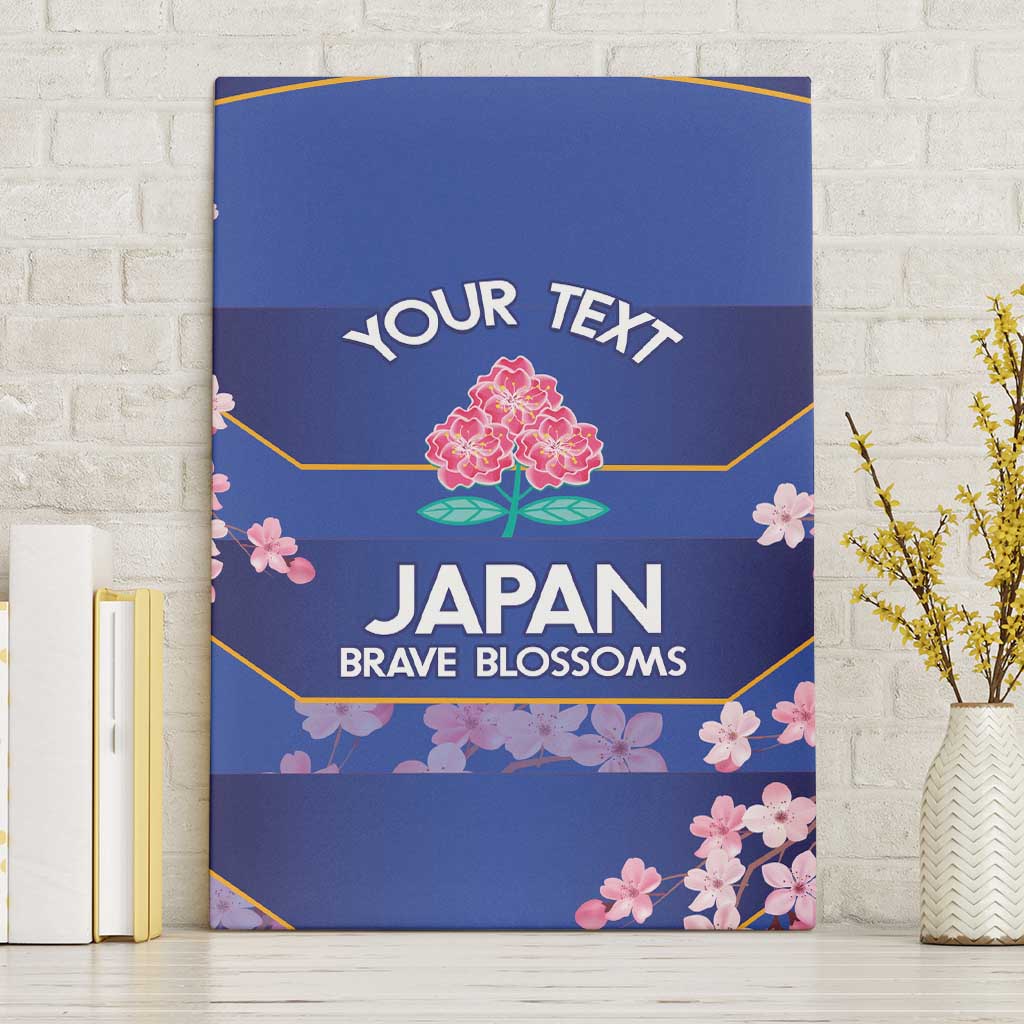 Custom Japan Rugby Canvas Wall Art Go Brave Blossoms - Wonder Print Shop