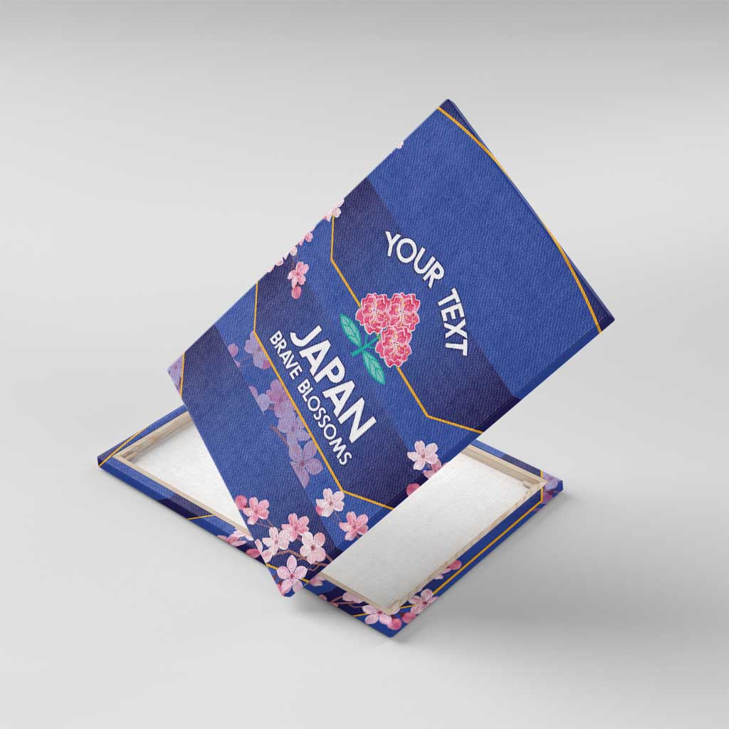 Custom Japan Rugby Canvas Wall Art Go Brave Blossoms - Wonder Print Shop