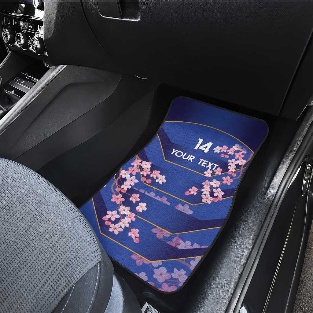 Custom Japan Rugby Car Mats Go Brave Blossoms - Wonder Print Shop