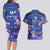 Custom Japan Rugby Couples Matching Long Sleeve Bodycon Dress and Hawaiian Shirt Go Brave Blossoms - Wonder Print Shop
