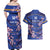 Custom Japan Rugby Couples Matching Off Shoulder Maxi Dress and Hawaiian Shirt Go Brave Blossoms - Wonder Print Shop