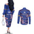 Custom Japan Rugby Couples Matching Off The Shoulder Long Sleeve Dress and Long Sleeve Button Shirt Go Brave Blossoms