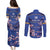 Custom Japan Rugby Couples Matching Puletasi and Long Sleeve Button Shirt Go Brave Blossoms - Wonder Print Shop