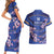Custom Japan Rugby Couples Matching Short Sleeve Bodycon Dress and Hawaiian Shirt Go Brave Blossoms - Wonder Print Shop
