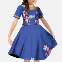 Custom Japan Rugby Family Matching Off Shoulder Maxi Dress and Hawaiian Shirt Go Brave Blossoms - Wonder Print Shop