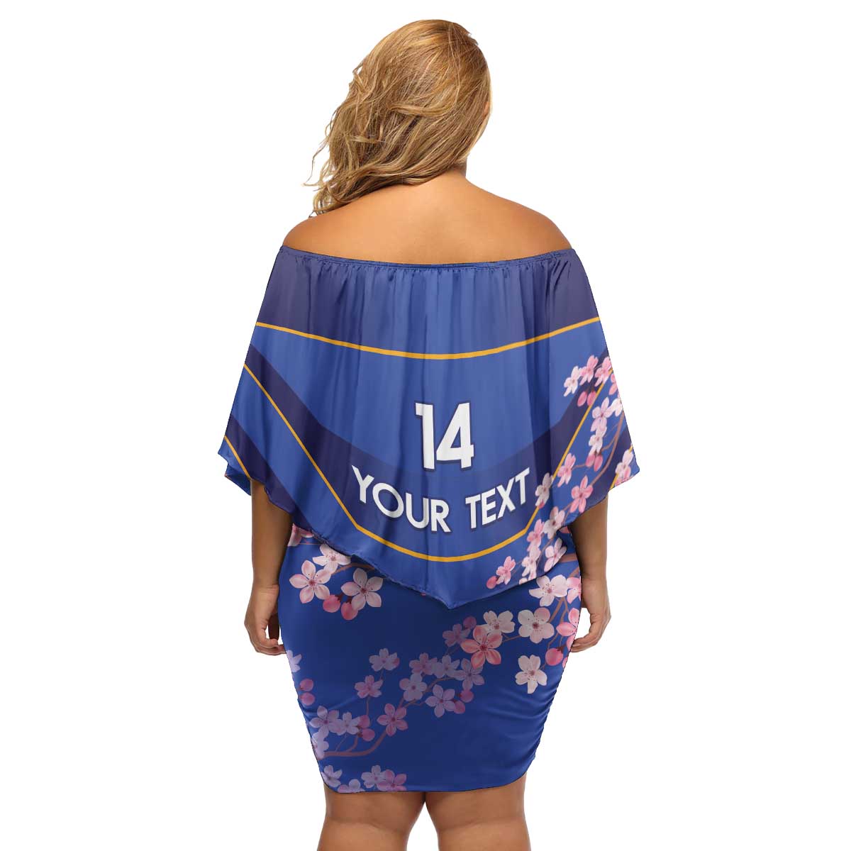 Custom Japan Rugby Family Matching Off Shoulder Short Dress and Hawaiian Shirt Go Brave Blossoms - Wonder Print Shop