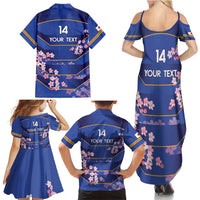 Custom Japan Rugby Family Matching Summer Maxi Dress and Hawaiian Shirt Go Brave Blossoms - Wonder Print Shop