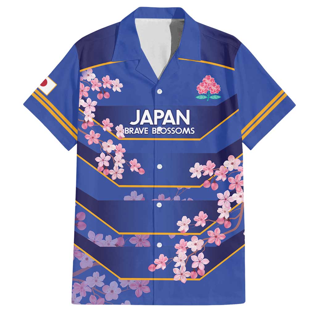 Custom Japan Rugby Family Matching Summer Maxi Dress and Hawaiian Shirt Go Brave Blossoms - Wonder Print Shop