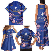 Custom Japan Rugby Family Matching Tank Maxi Dress and Hawaiian Shirt Go Brave Blossoms - Wonder Print Shop