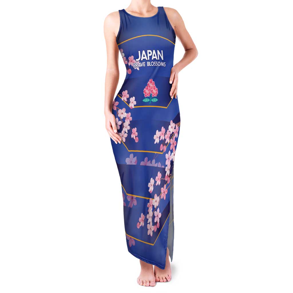 Custom Japan Rugby Family Matching Tank Maxi Dress and Hawaiian Shirt Go Brave Blossoms - Wonder Print Shop