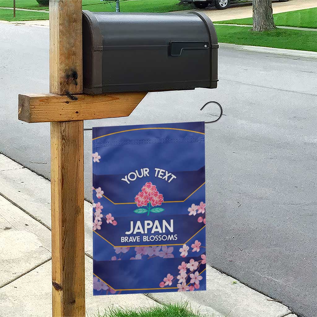 Custom Japan Rugby Garden Flag Go Brave Blossoms - Wonder Print Shop