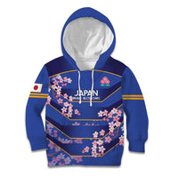 Custom Japan Rugby Kid Hoodie Go Brave Blossoms - Wonder Print Shop