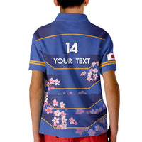 Custom Japan Rugby Kid Polo Shirt Go Brave Blossoms - Wonder Print Shop