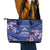 Custom Japan Rugby Leather Tote Bag Go Brave Blossoms - Wonder Print Shop