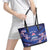 Custom Japan Rugby Leather Tote Bag Go Brave Blossoms - Wonder Print Shop
