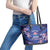 Custom Japan Rugby Leather Tote Bag Go Brave Blossoms - Wonder Print Shop